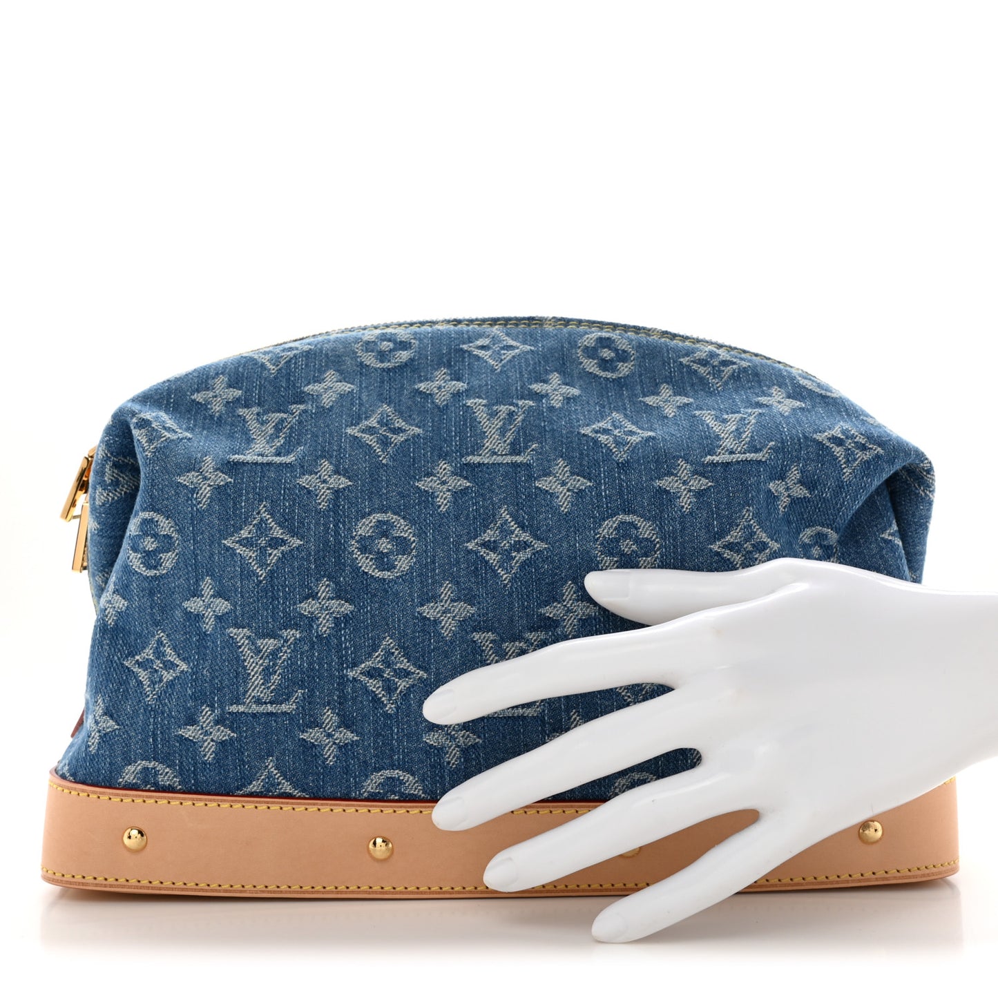 Monogram Denim Pochette Cosmetique GM Denim Blue