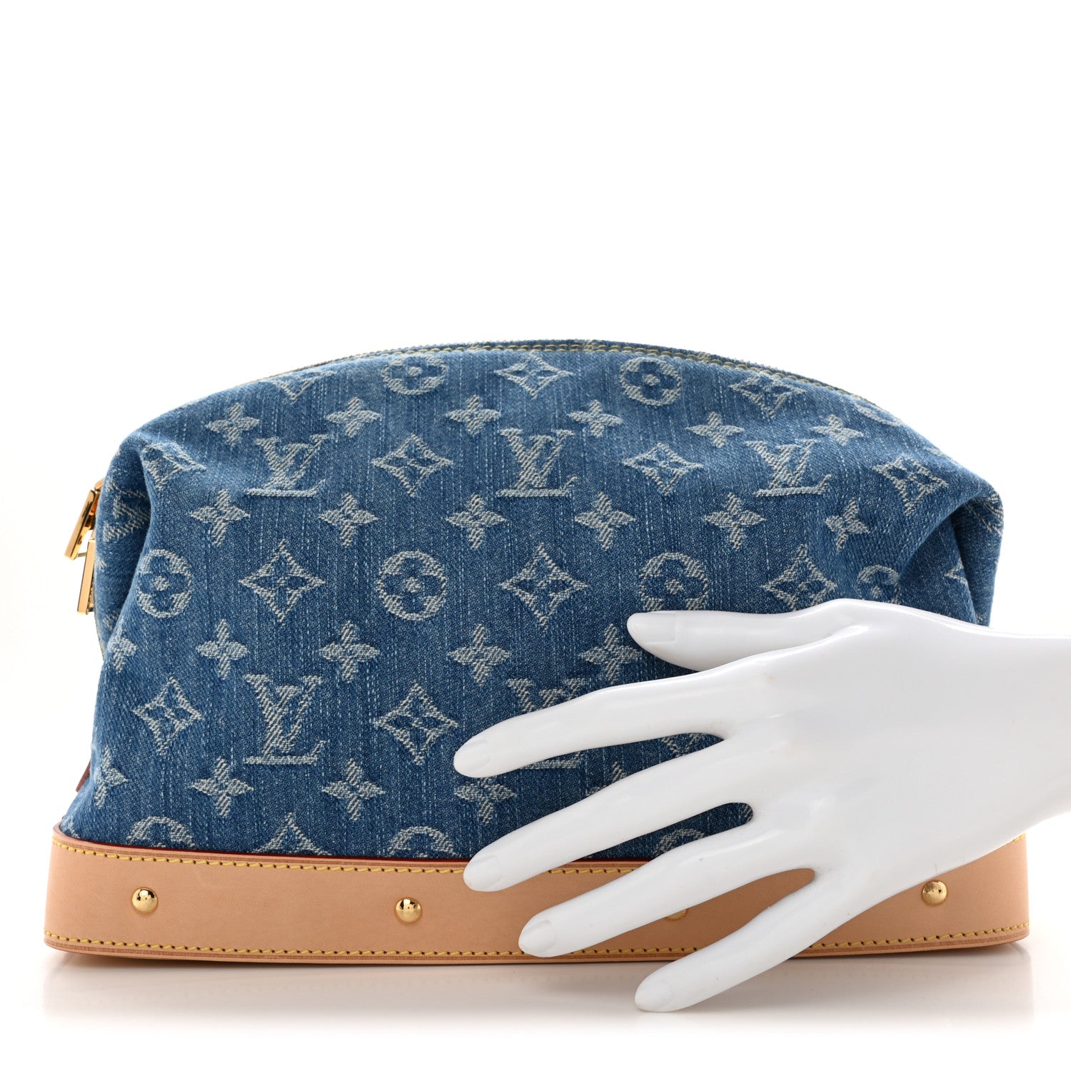 Louis Vuitton Monogram Denim Pochette Cosmetique GM Denim Blue 2 of 6