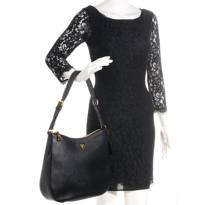 Prada Saffiano Lux Shoulder Bag Nero Black 2 of 12