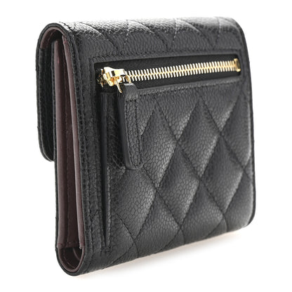 Chanel Caviar Quilted Compact Flap Wallet Black 3 of 8