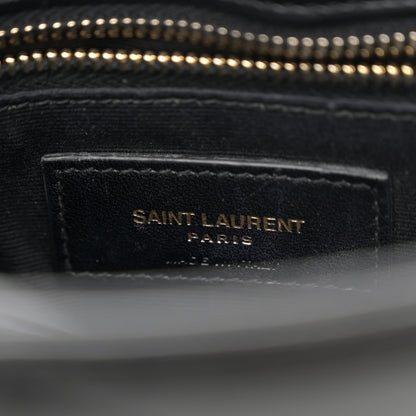 Saint Laurent Calfskin Y Quilted Monogram Toy Loulou Crossbody Bag Black 7 of 12