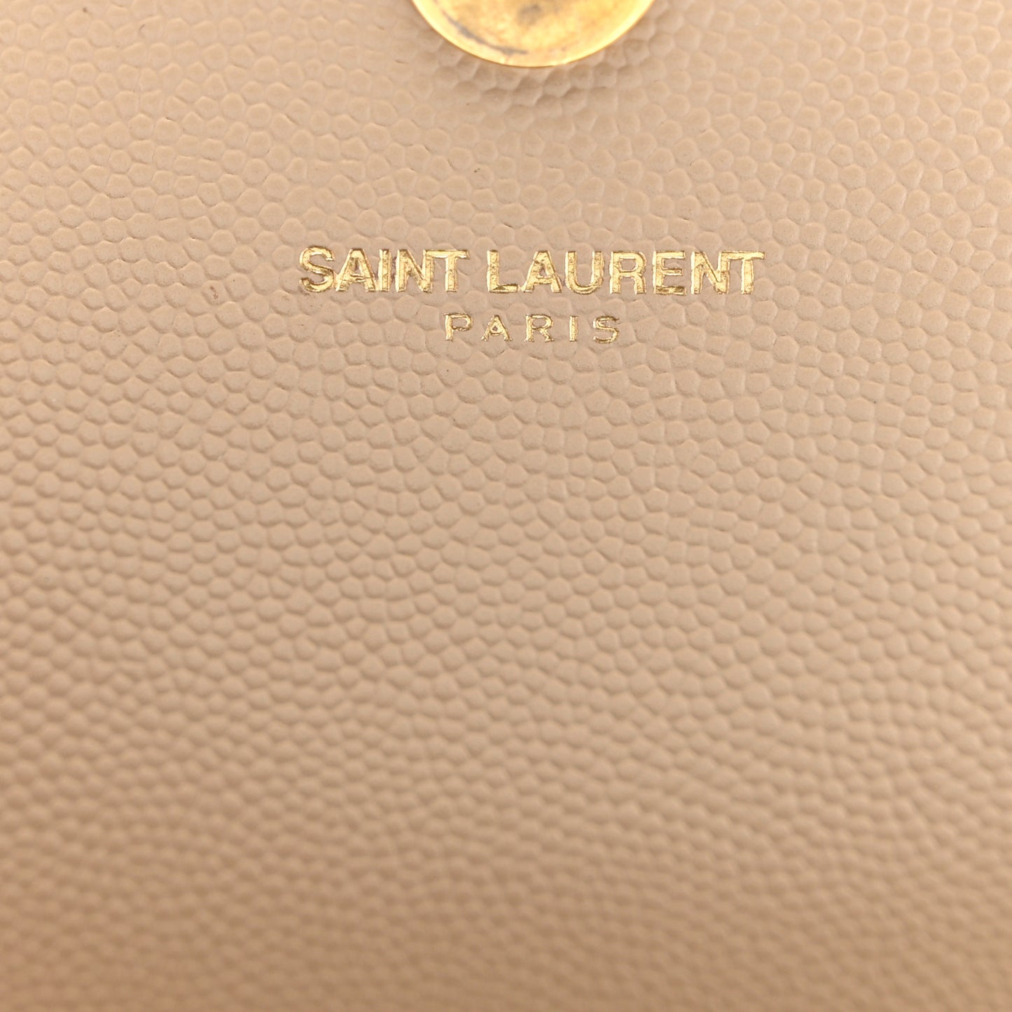 SAINT LAURENT Grain De Poudre Classic Monogram Cassandre Clutch Nude Powder