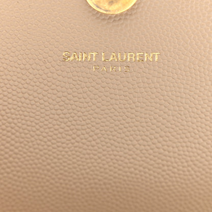 Saint Laurent SAINT LAURENT Grain De Poudre Classic Monogram Cassandre Clutch Nude Powder 7 of 10