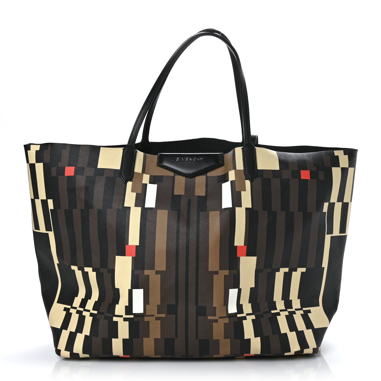 Givenchy Textured Coated Canvas Print Large Antigona Tote Black 1 of 10