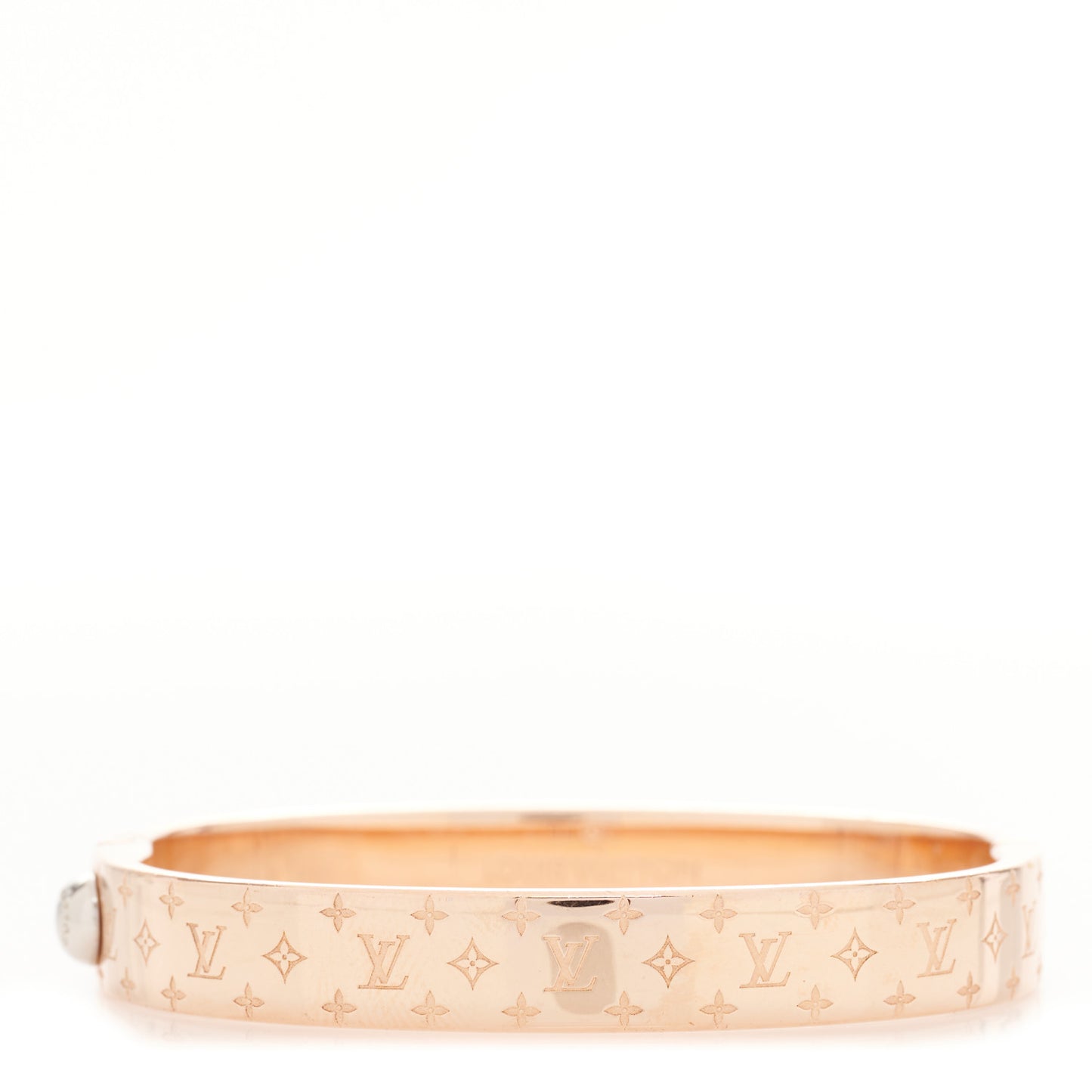 Brass Monogram Nanogram Cuff M Pink Gold