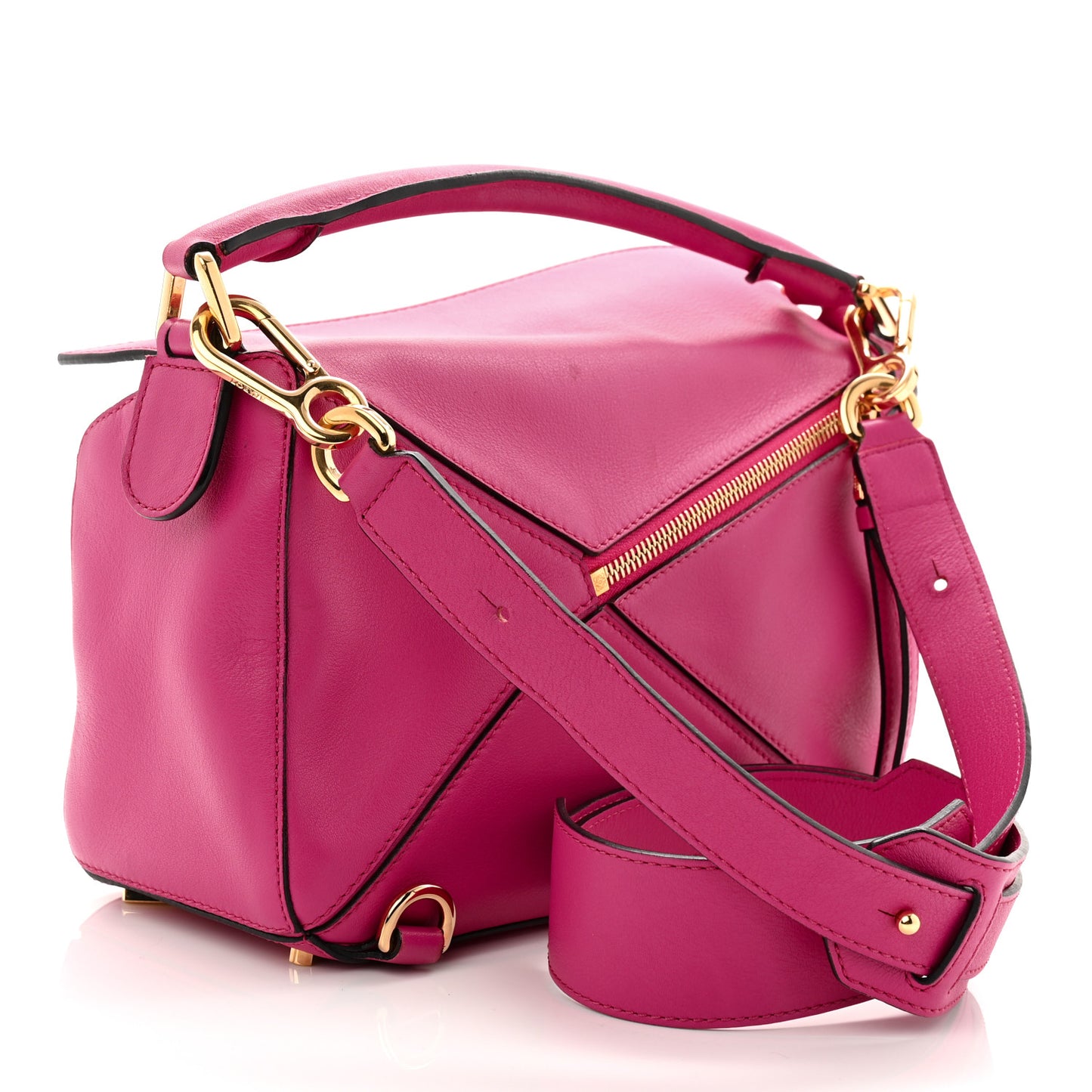Calfskin Small Puzzle Bag Fuchsia
