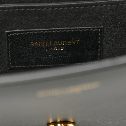Saint Laurent Smooth Calfskin Ruffles Clutch Black Gold 6 of 11