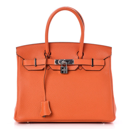 Hermes Taurillon Clemence Birkin 30 Feu 1 of 30