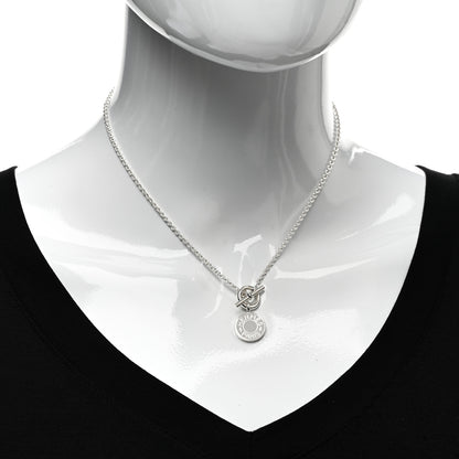 Hermes Sterling Silver Amulettes H Confettis Pendant Necklace 2 of 5