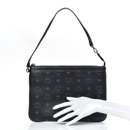 MCM Visetos Medium Crossbody Pouch Black 2 of 9