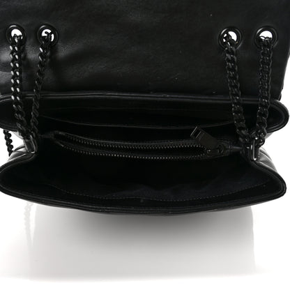 Saint Laurent Calfskin Y Quilted Monogram Monochrome Small Loulou Chain Satchel Black 5 of 14