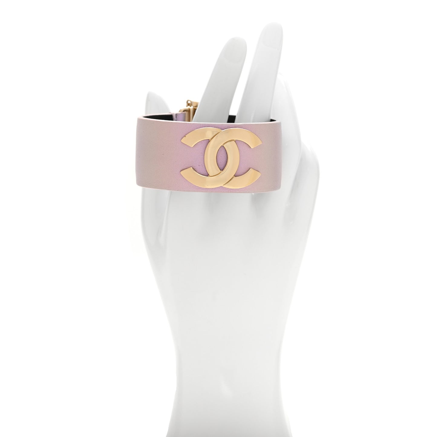 Calfskin CC Wide Cuff L Lilac