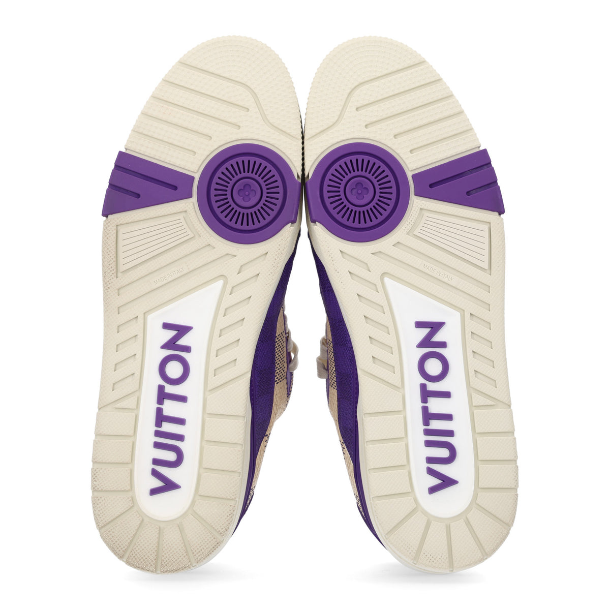 Louis Vuitton Damier Grained Calfskin Monogram Mens LV Trainer Sneakers 10 Purple 10 of 10