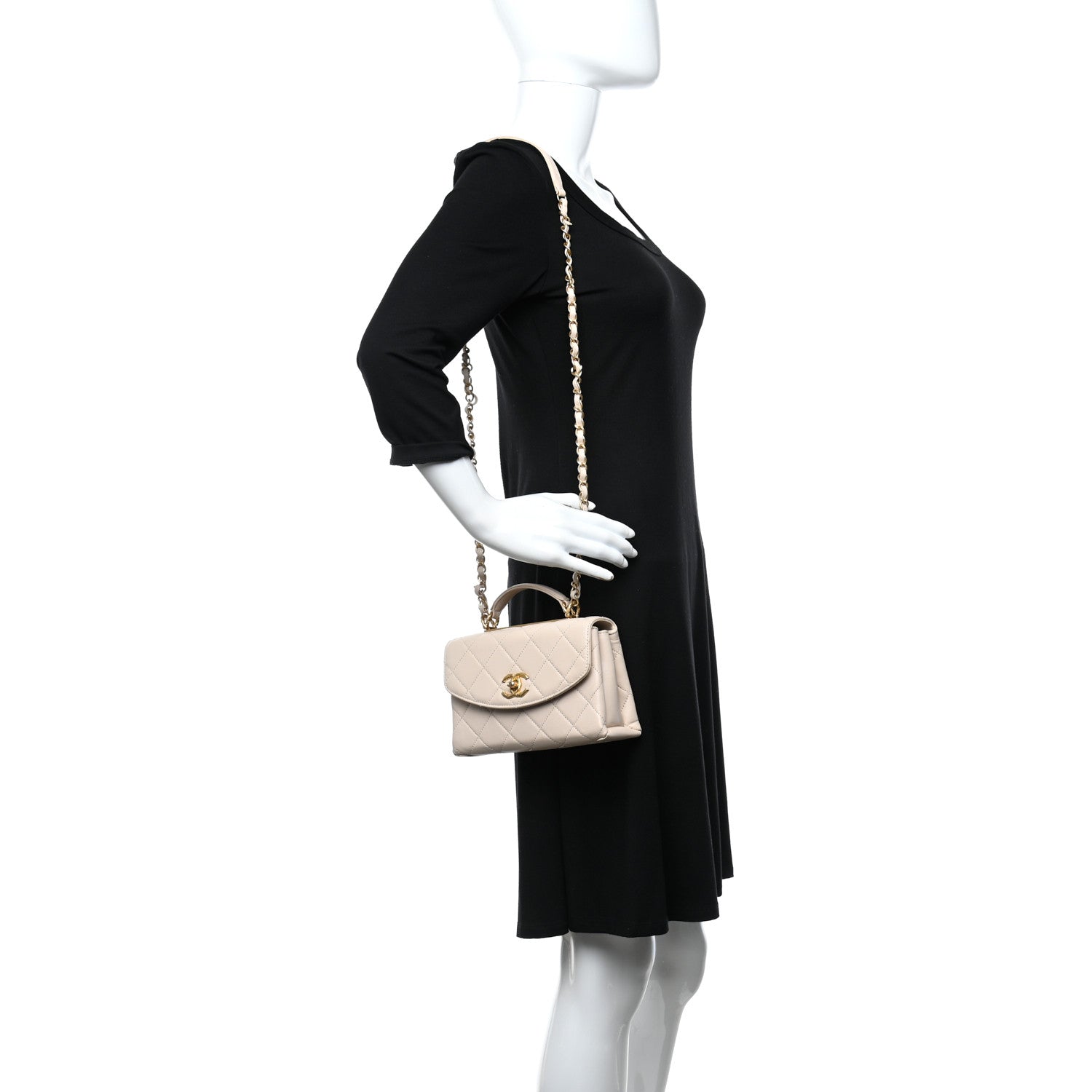 Chanel Lambskin Quilted Mini Trendy Spirit Top Handle Flap Light Pink 2 of 10