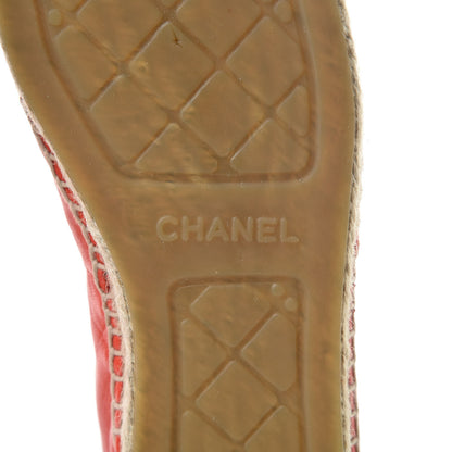 Chanel Lambskin CC Espadrilles 40 Red 7 of 15