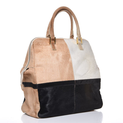 Fendi Calf Hair Patchwork Tote Multicolor 3 of 8