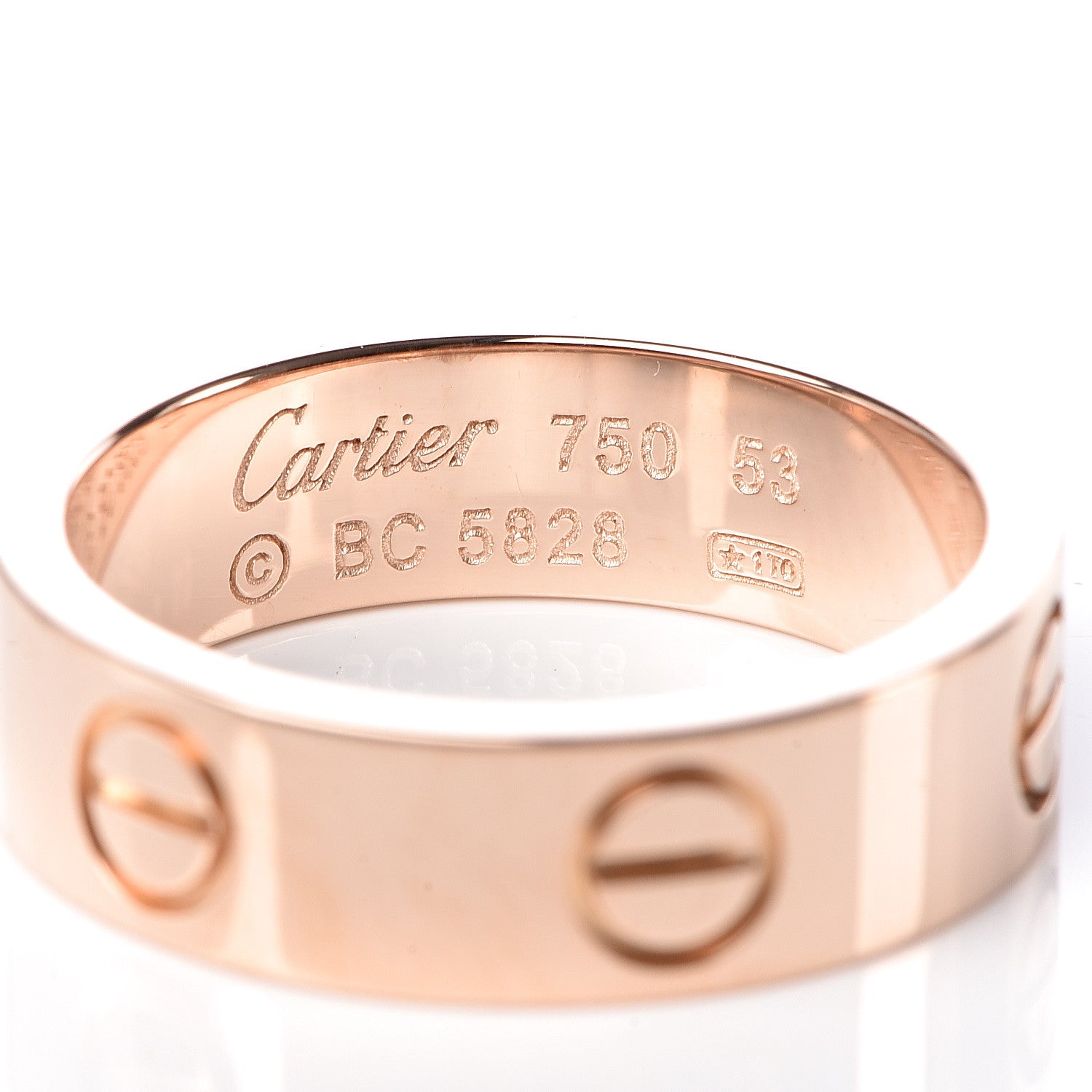 Cartier 18K Pink Gold 5.5mm LOVE Ring 53 6.25 4 of 4