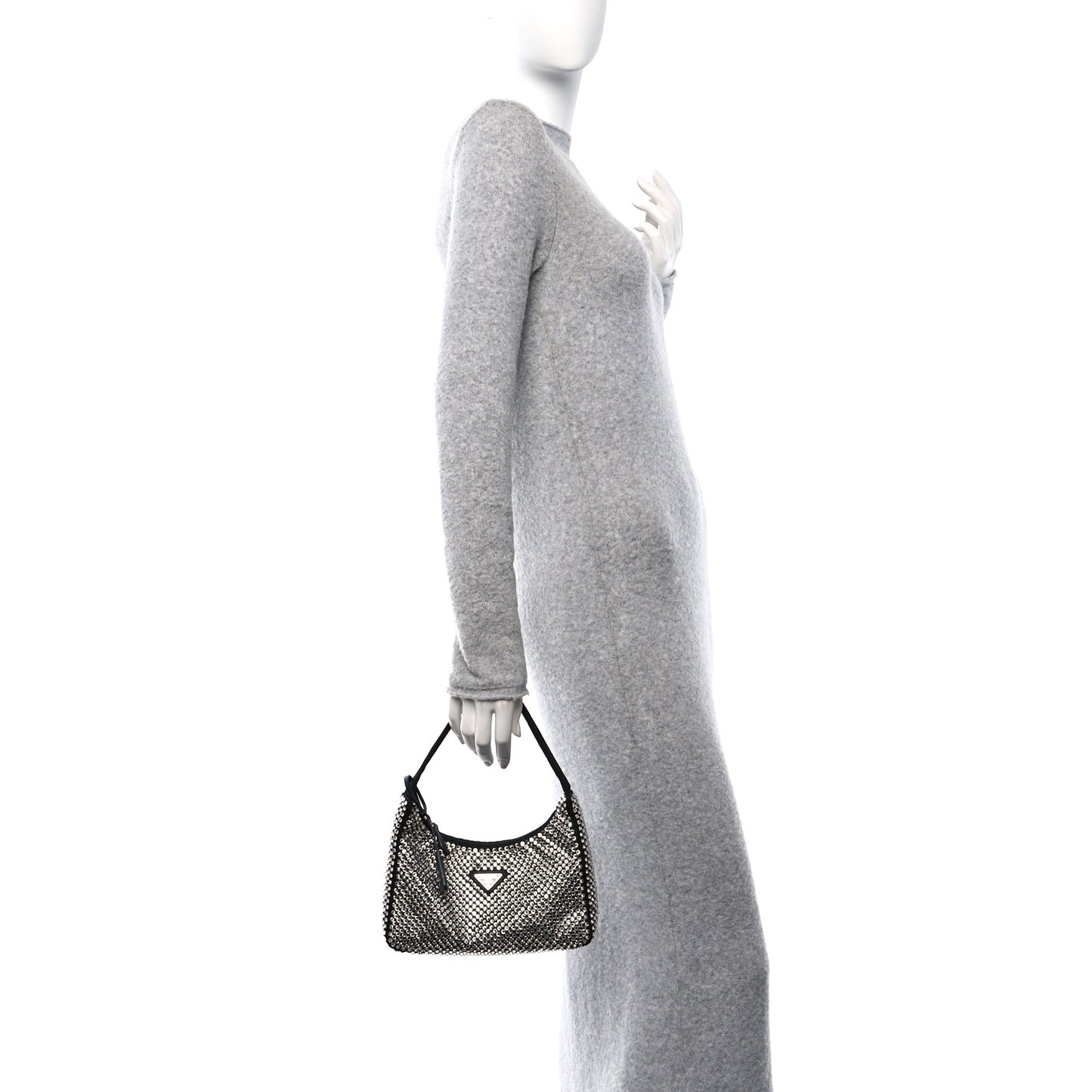 Satin Crystal Mini Re-Edition 2000 Bag Cristal