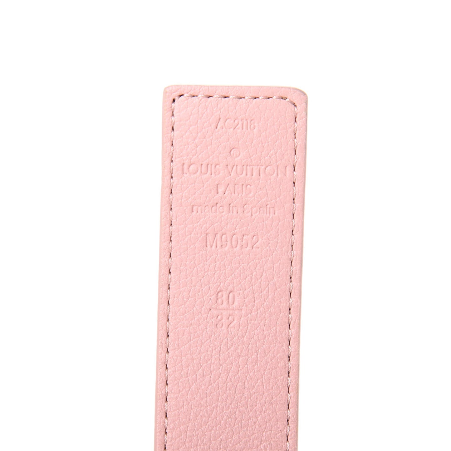 Calfskin Monogram 30mm LV Initiales Reversible Belt 80 32 Rose Poudre