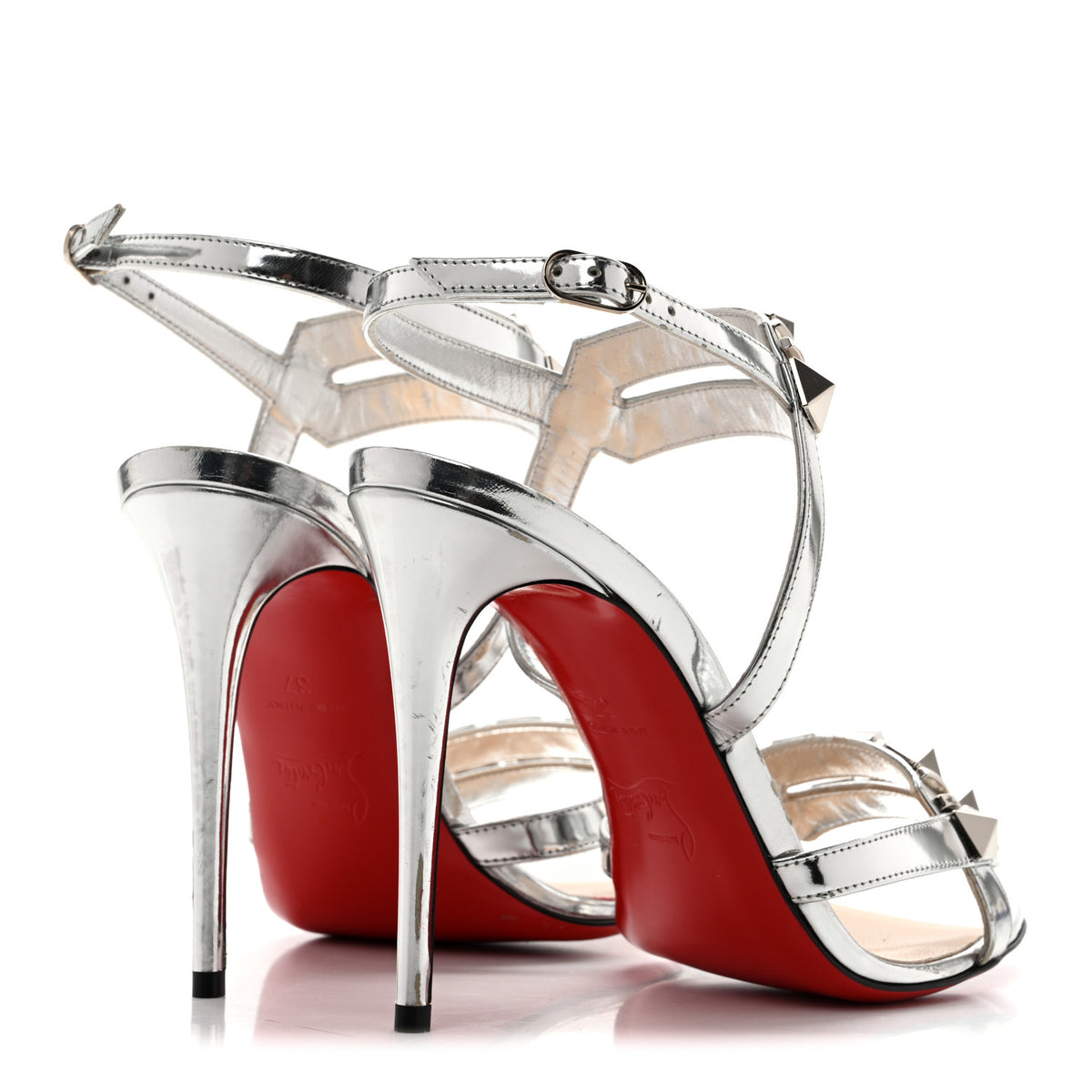 Specchio Studded Galerietta 100 Sandals 37 Silver