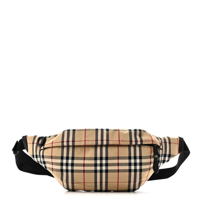 Burberry Nylon Vintage Check Medium Sonny Bum Bag Archive Beige Black 1 of 9