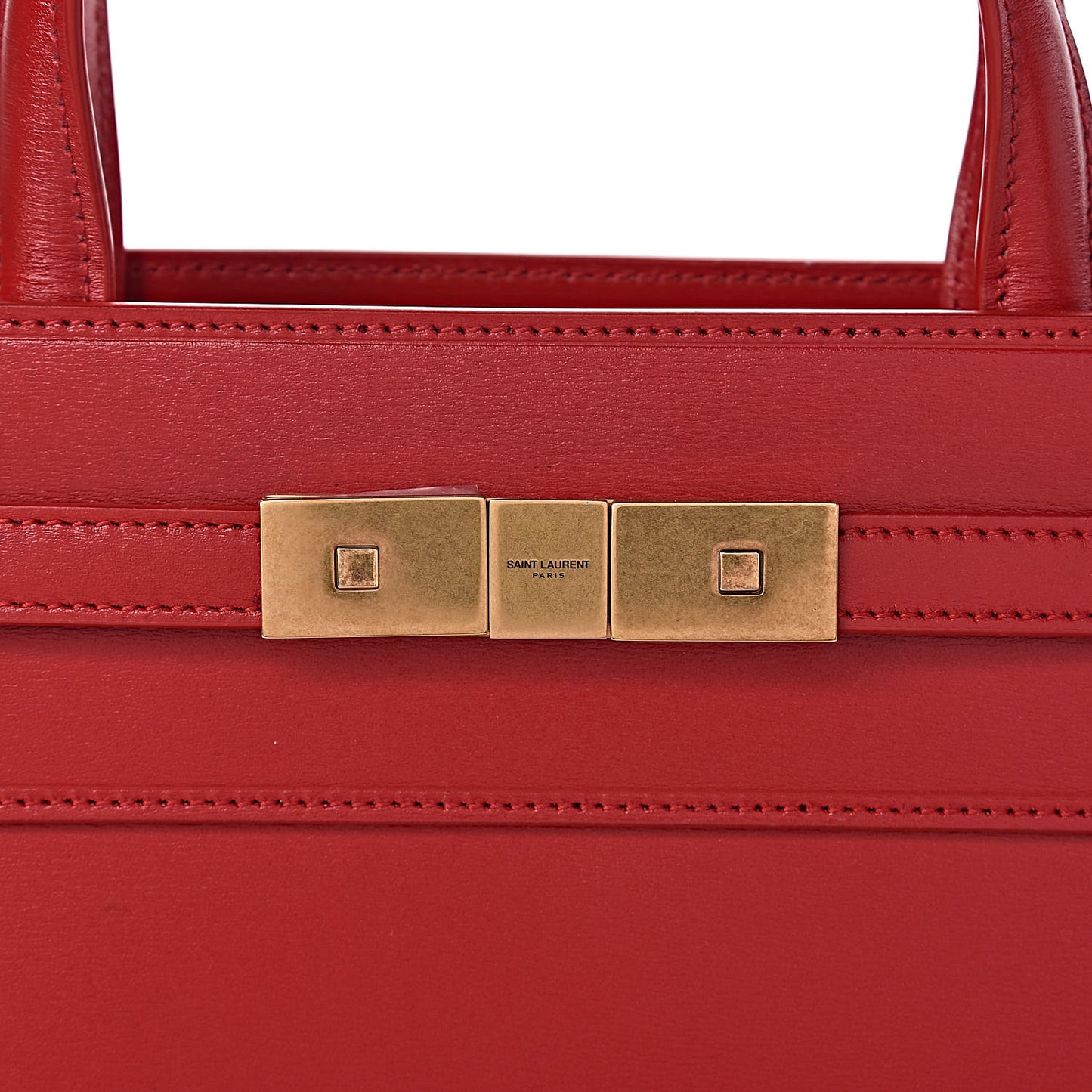 Calfskin Small Manhattan Shopper Tote Red
