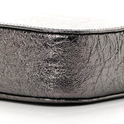 Balenciaga Metallic Textured Calfskin XS Everyday Camera Bag with Handle Black 10 of 10