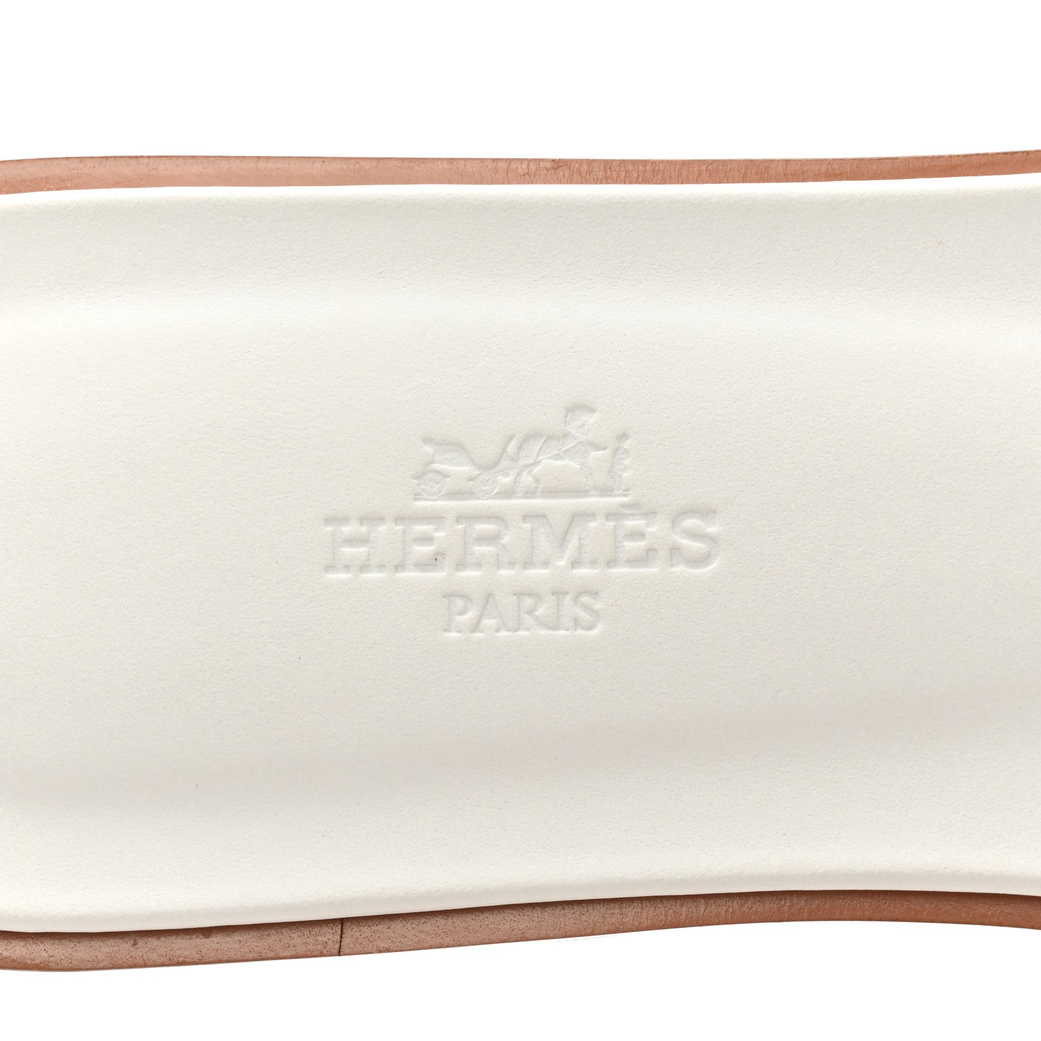 Hermes Box Calfskin Oran Sandals 39 White 7 of 8