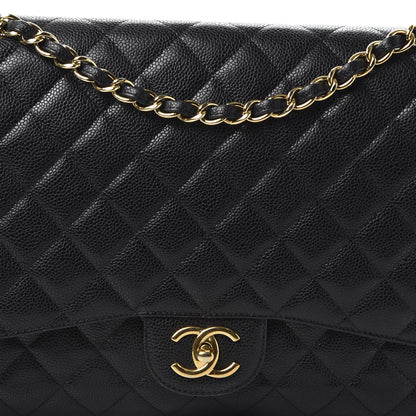Chanel Caviar Quilted Maxi Double Flap Black 10 of 10