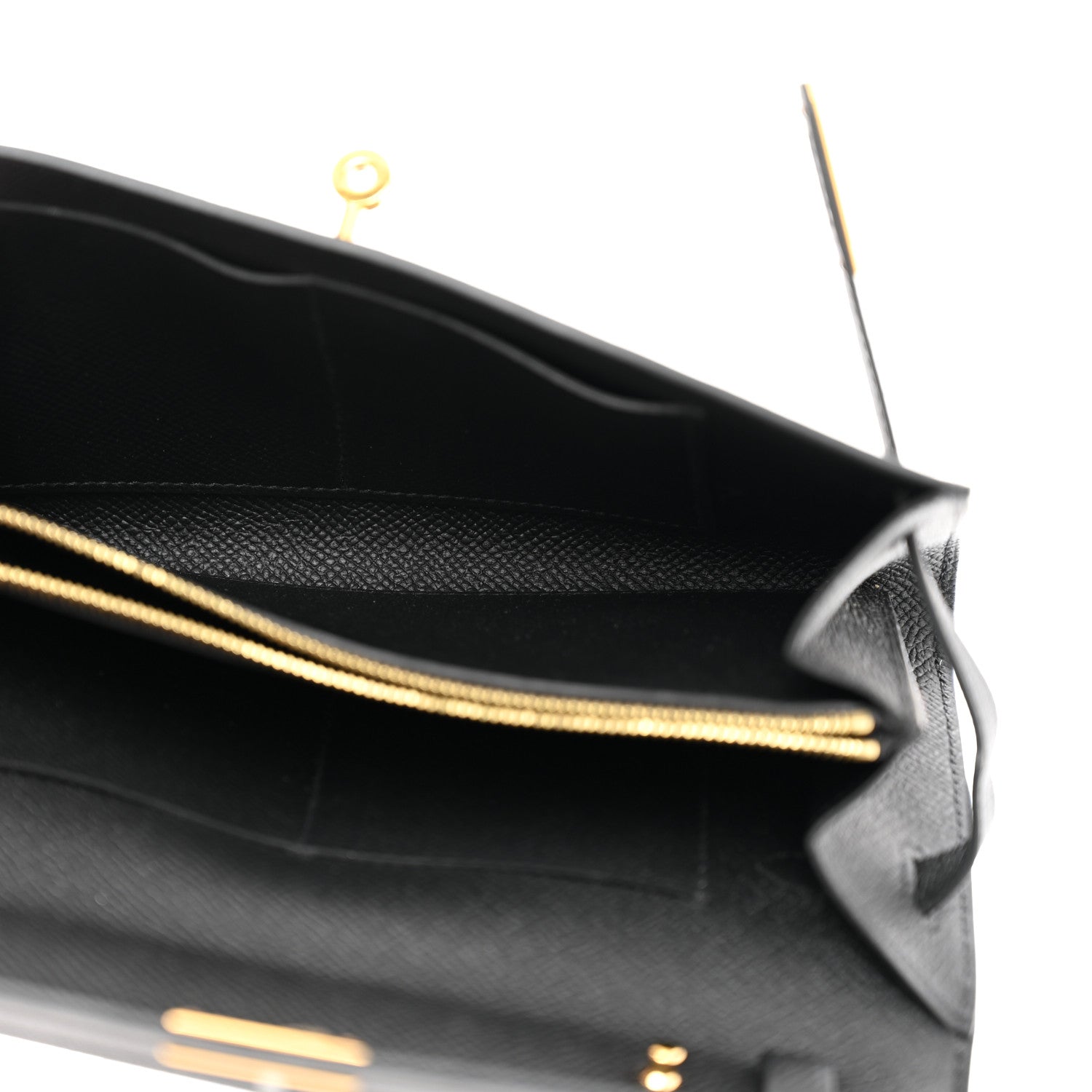 Hermes Epsom Kelly Wallet To Go Black 6 of 7