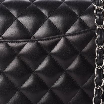 Chanel Lambskin Quilted Jumbo Double Flap Black 13 of 14