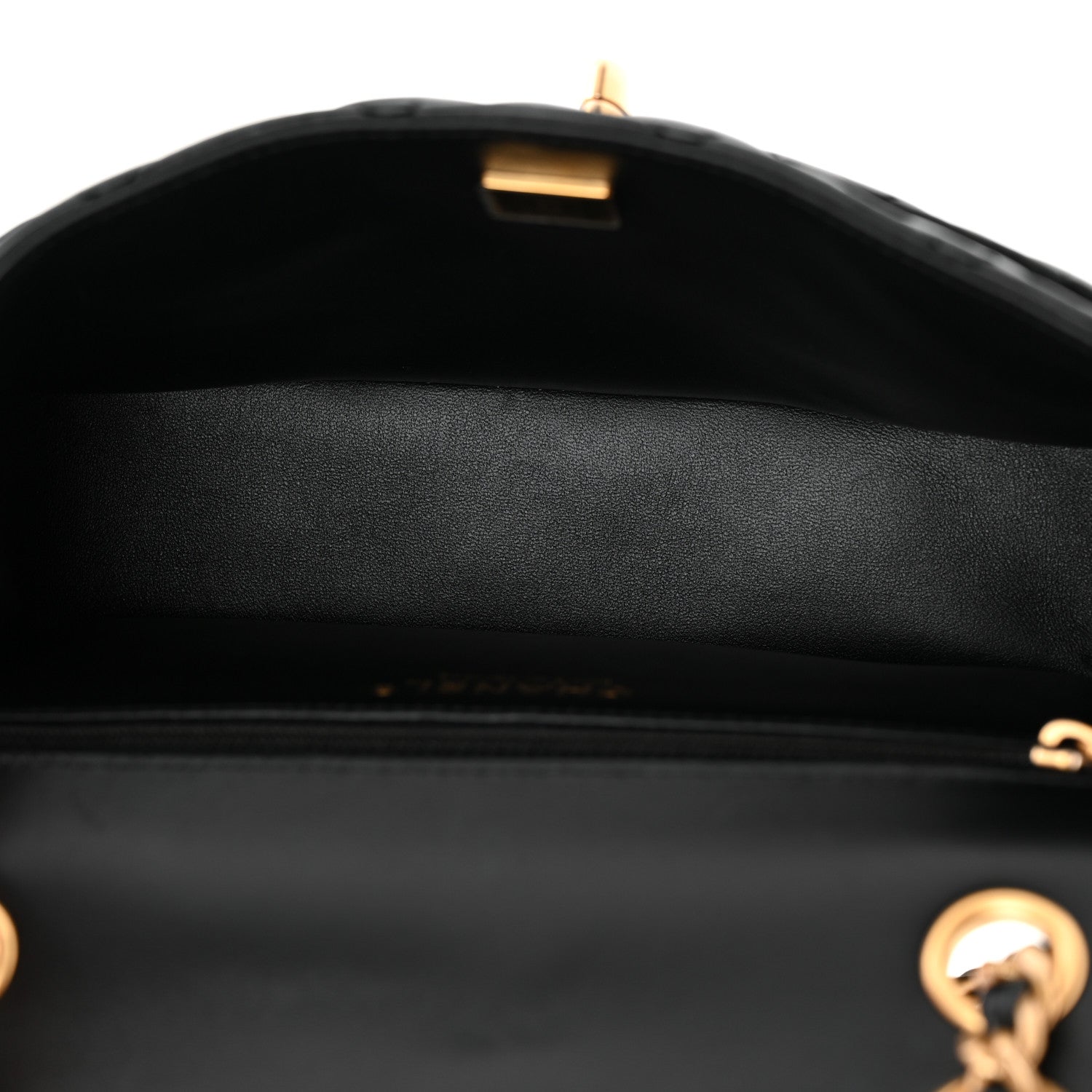 Chanel Shiny Lambskin Quilted Small Maxi CC Flap Black 5 of 10