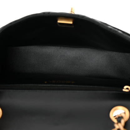Chanel Shiny Lambskin Quilted Small Maxi CC Flap Black 5 of 10