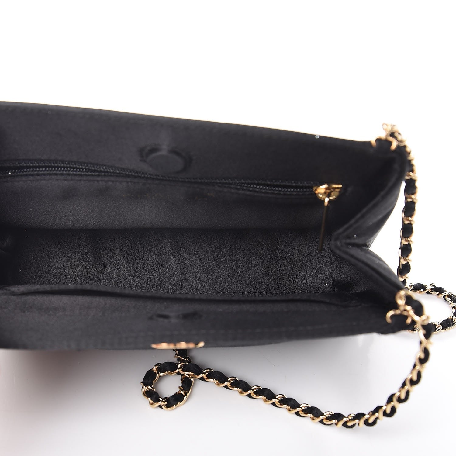 Chanel Satin Evening Bag Black 5 of 9