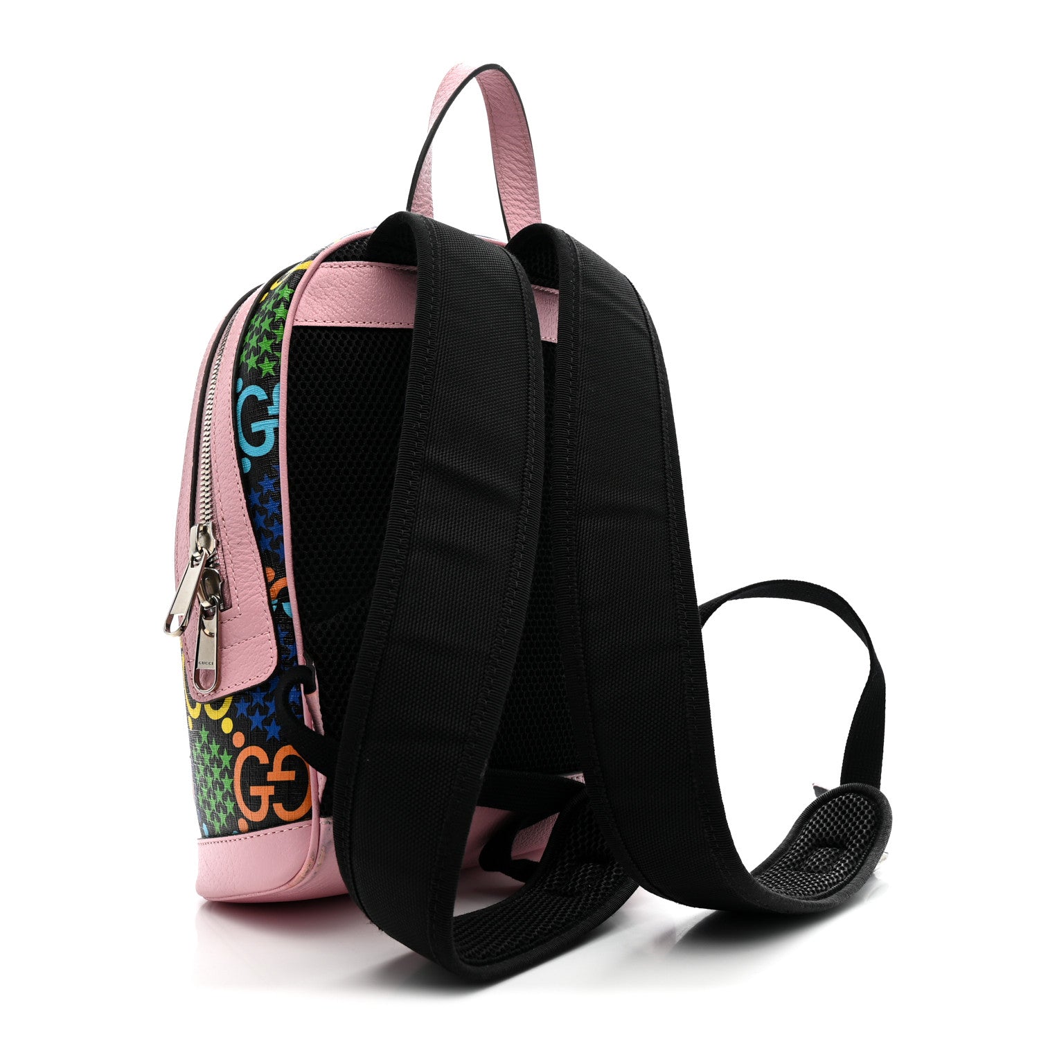 Gucci GG Supreme Monogram Psychedelic Small Day Backpack Black Multicolor Sugar Pink 3 of 13