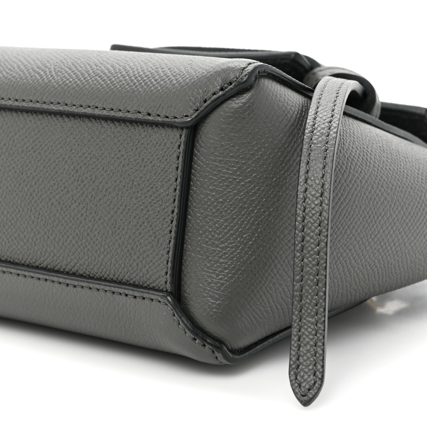 Grained Calfskin Pico Belt Bag Grey