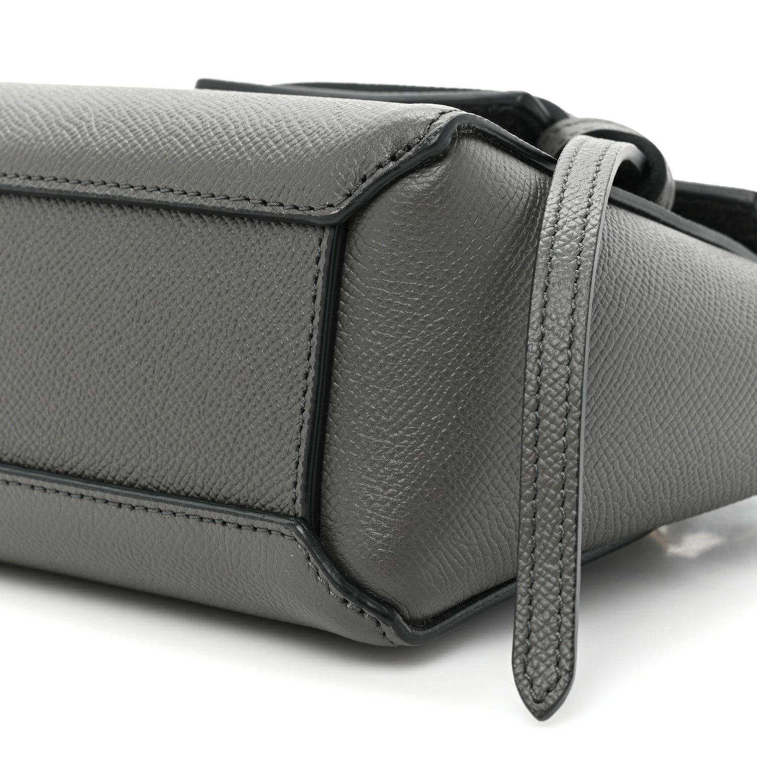 Celine Grained Calfskin Pico Belt Bag Grey 8 of 9