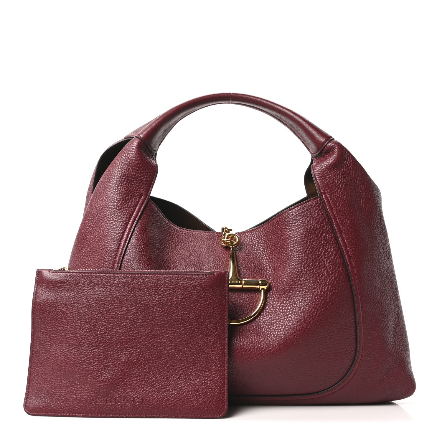 Gucci Grained Calfskin Softbit Maxi Shoulder Bag Rosso Ancora Red 3 of 10