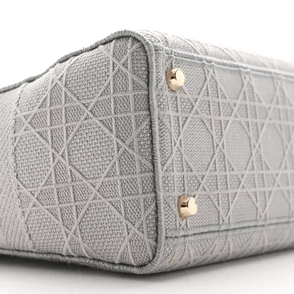 Christian Dior Canvas Embroidered Cannage Lady D-Lite Gray 9 of 16