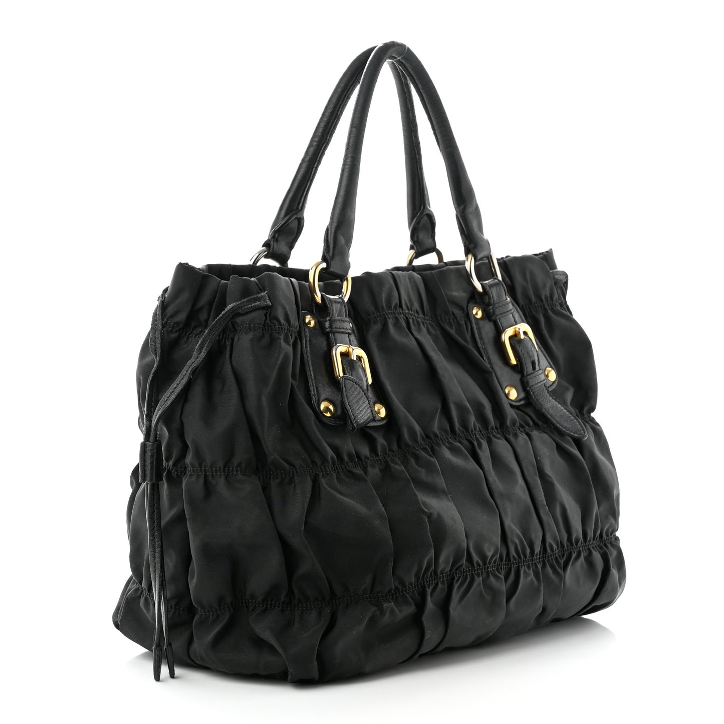 Tessuto Nylon Gaufre Tote Black