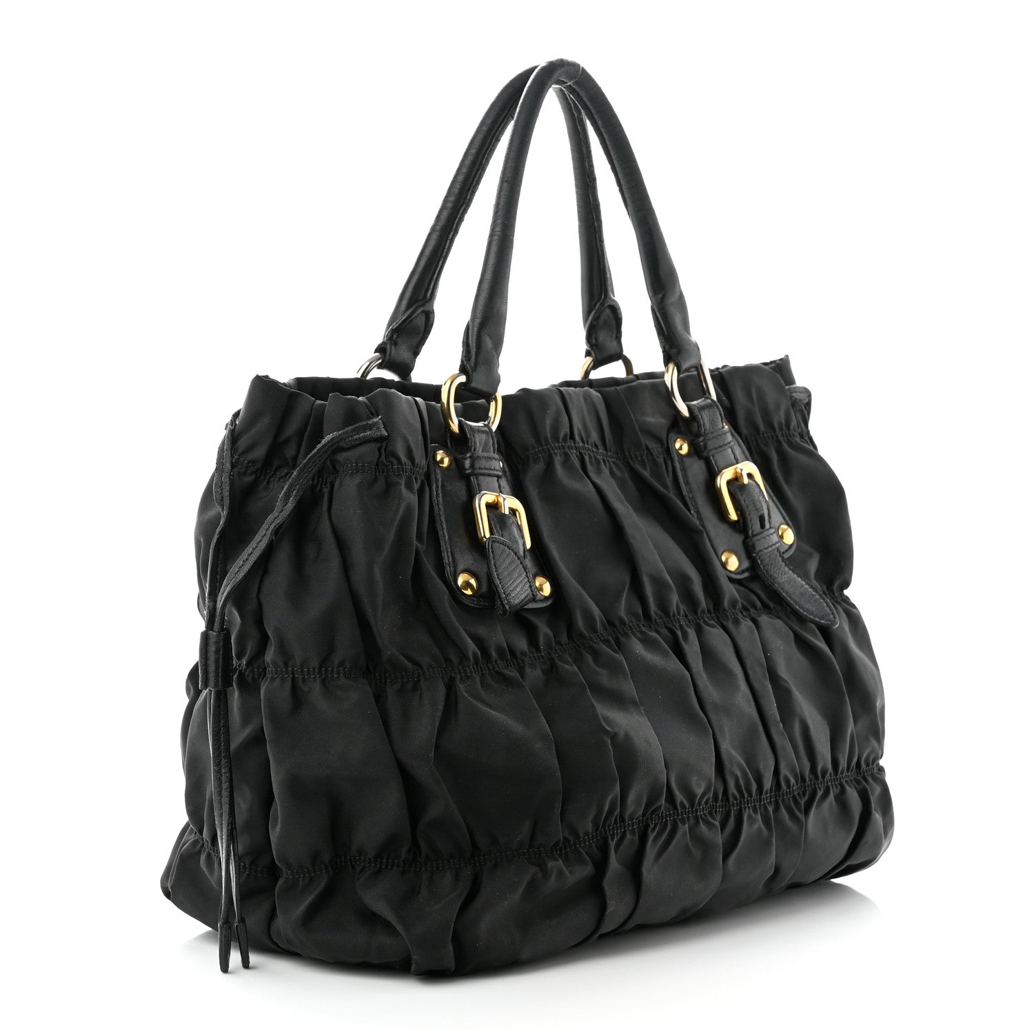 Prada Tessuto Nylon Gaufre Tote Black 3 of 12