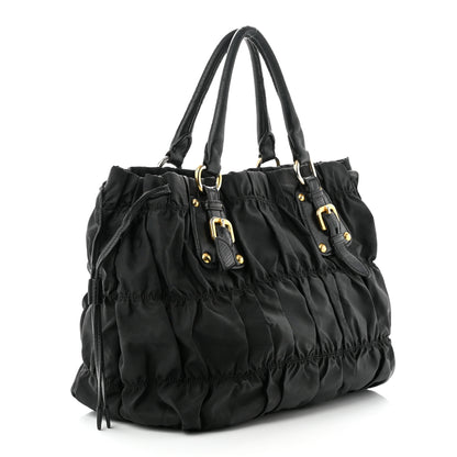 Prada Tessuto Nylon Gaufre Tote Black 3 of 12