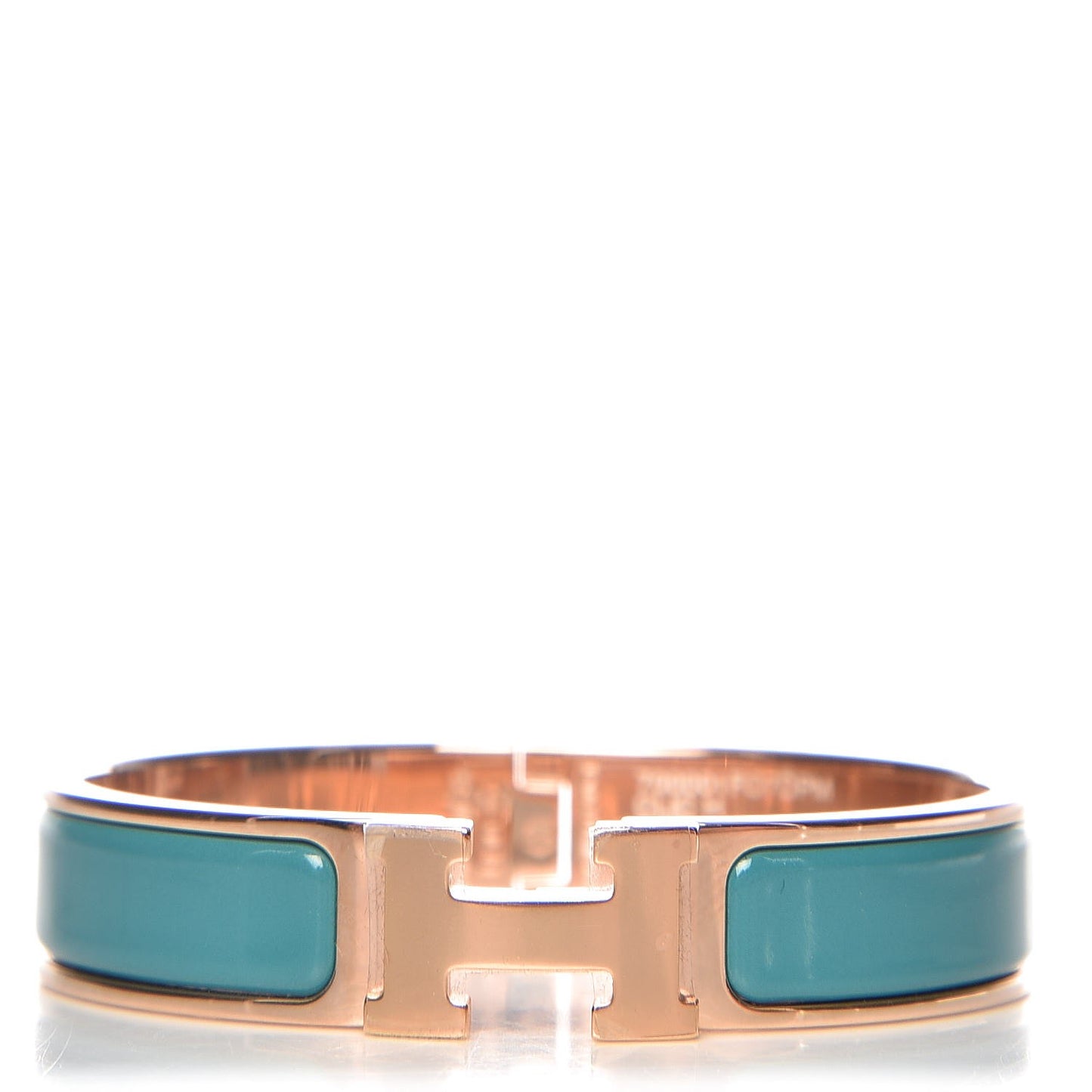 Enamel Narrow Clic Clac H Bracelet PM Bleu Canard