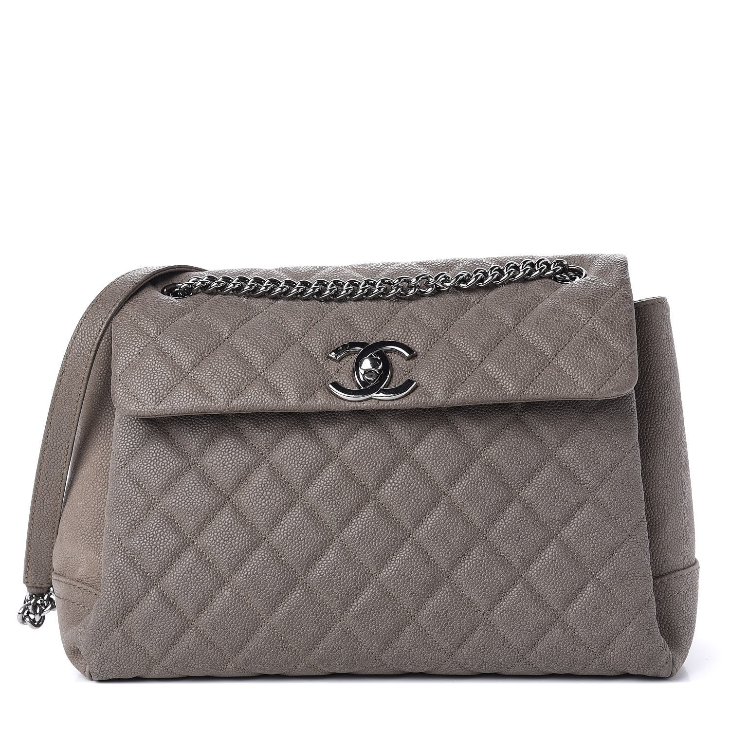 Chanel Iridescent Caviar Medium Lady Pearly Flap Khaki 1 of 12