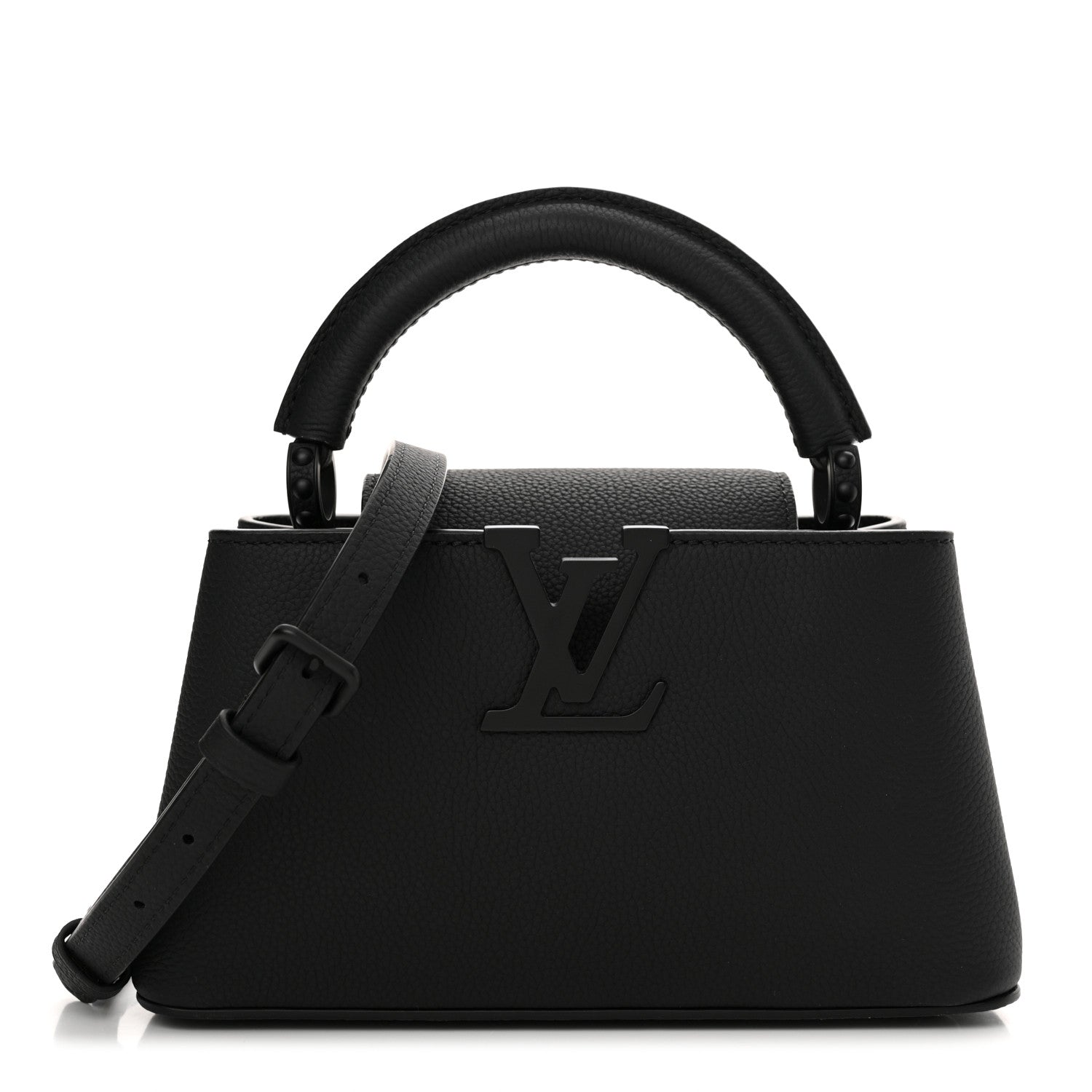 Louis Vuitton Taurillon Capucines Mini Matte Black 1 of 9