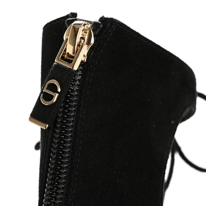 Christian Dior Suede Dioriver Lace Up Espadrille Wedges 38 Black 10 of 10