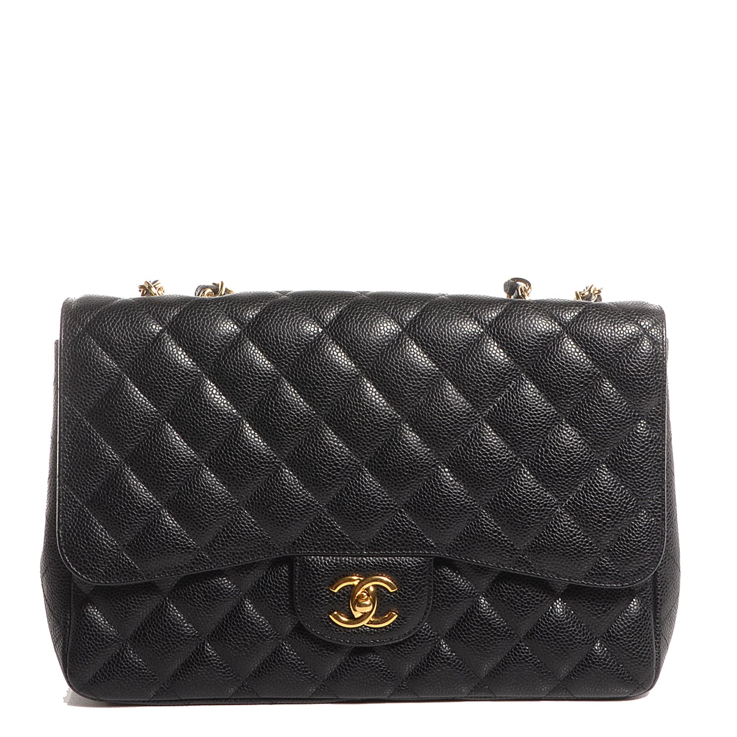 Chanel Caviar Jumbo Single Flap Black 1 of 7