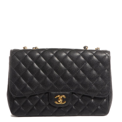 Chanel Caviar Jumbo Single Flap Black 1 of 7
