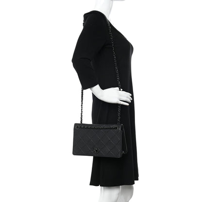 Chanel Calfskin Small Propeller Flap Black 2 of 15