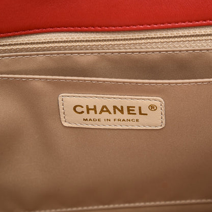 Chanel Lambskin Quilted Large Golden Class Flap Red 6 of 10
